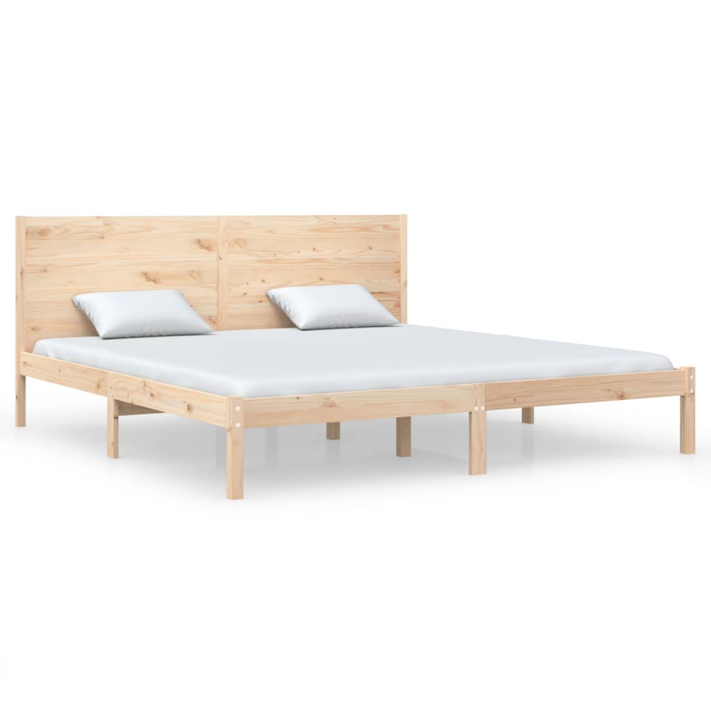 Cadre de lit sans matelas 200x200 cm bois massif de pin - XIOS