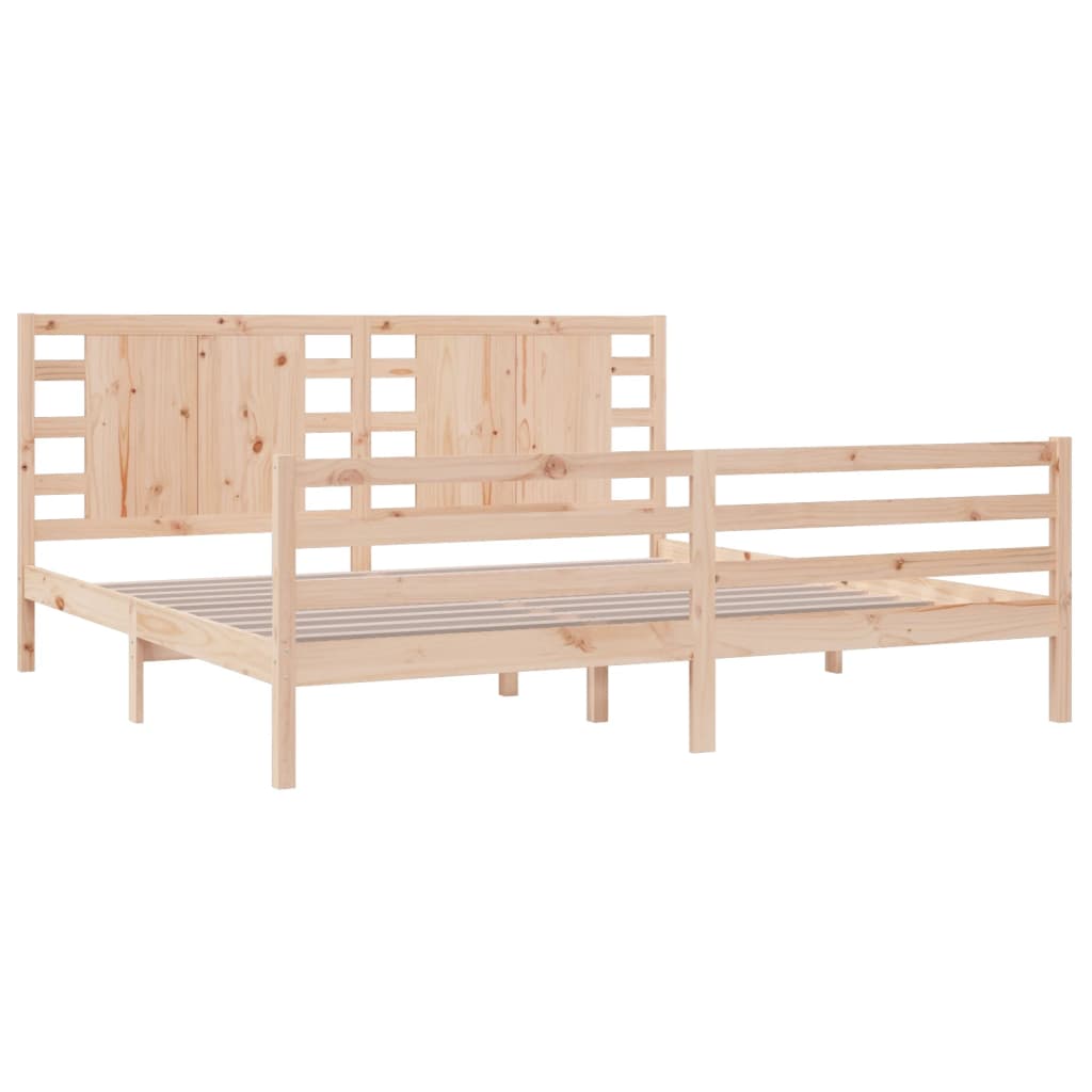 Cadre de lit sans matelas 200x200 cm bois massif de pin - XIOS