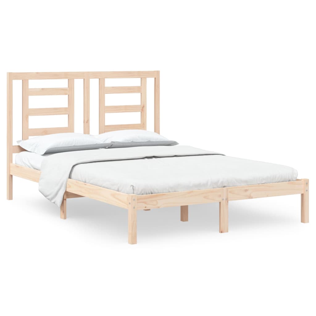Cadre de lit sans matelas 140x190 cm bois de pin massif - XIOS
