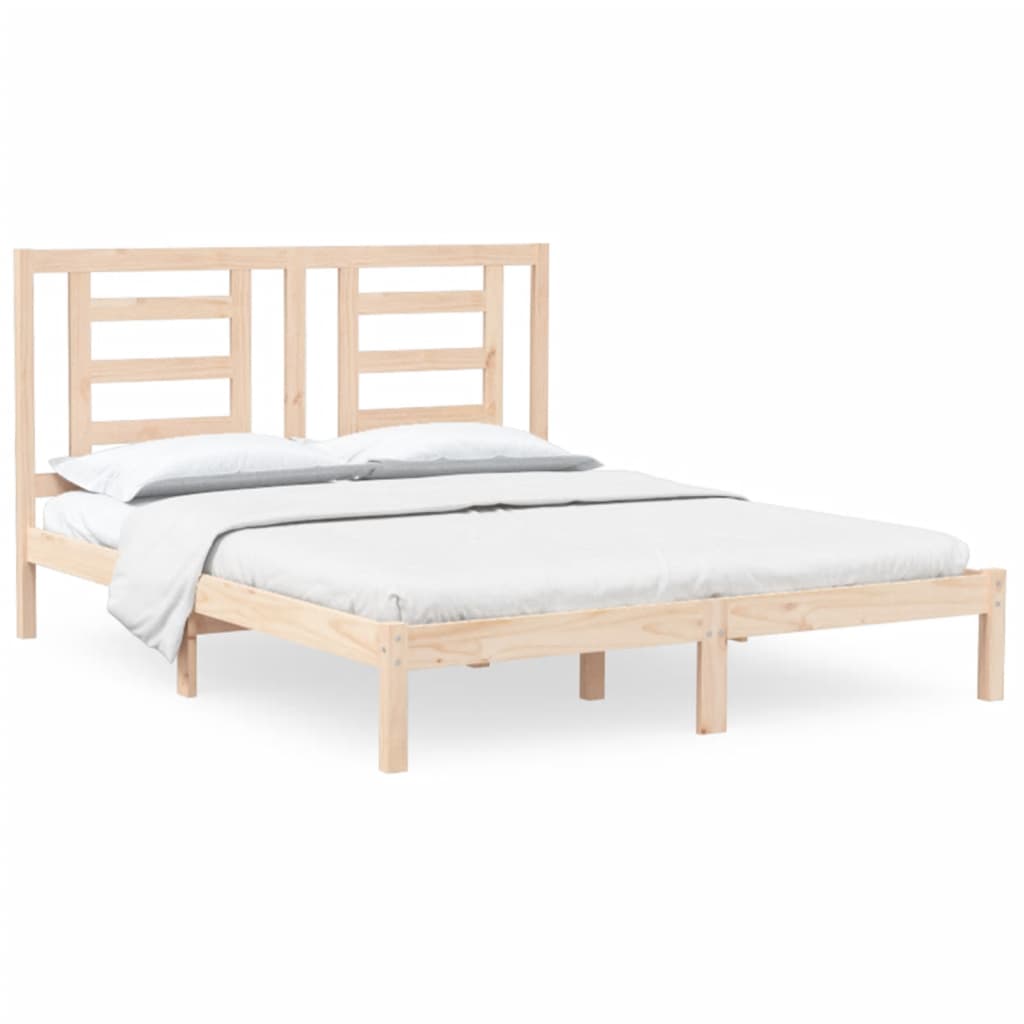 Cadre de lit sans matelas 160x200 cm bois massif de pin - XIOS