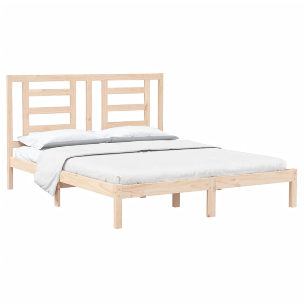 Cadre de lit sans matelas 160x200 cm bois massif de pin - XIOS