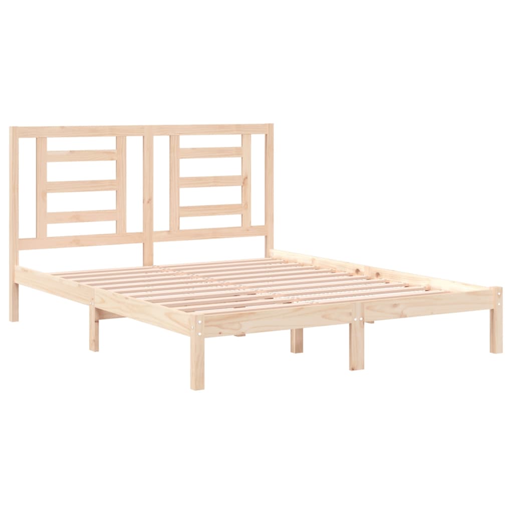 Cadre de lit sans matelas 160x200 cm bois massif de pin - XIOS