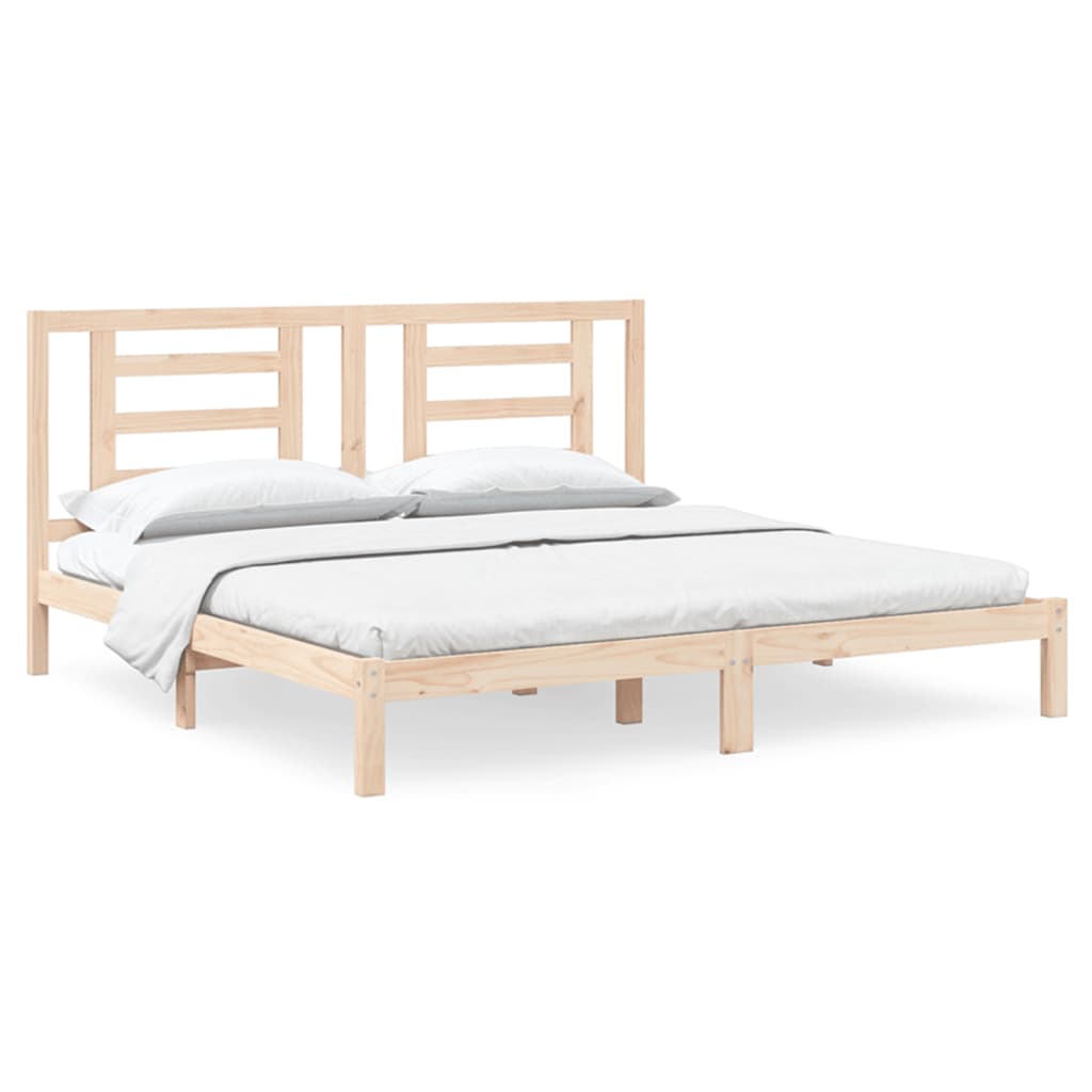 Cadre de lit sans matelas 200x200 cm bois massif de pin - XIOS