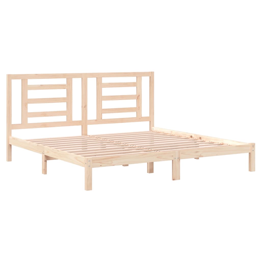 Cadre de lit sans matelas 200x200 cm bois massif de pin - XIOS
