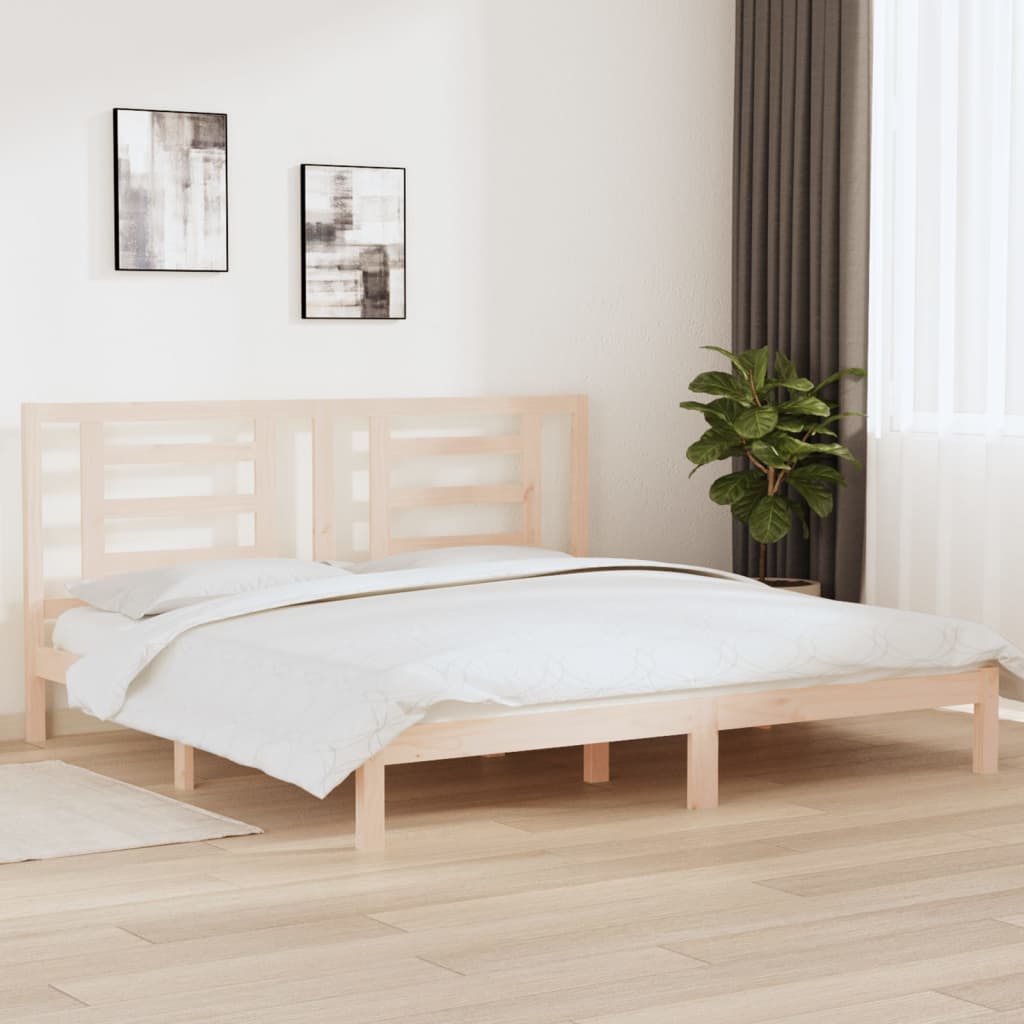 Cadre de lit sans matelas 200x200 cm bois massif de pin - XIOS