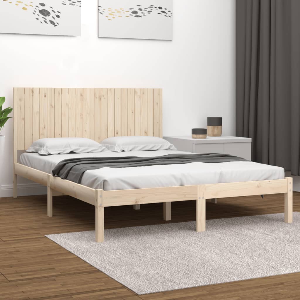 Cadre de lit sans matelas 200x200 cm bois massif de pin - XIOS