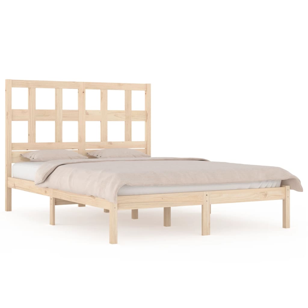 Cadre de lit sans matelas 200x200 cm bois massif de pin - XIOS