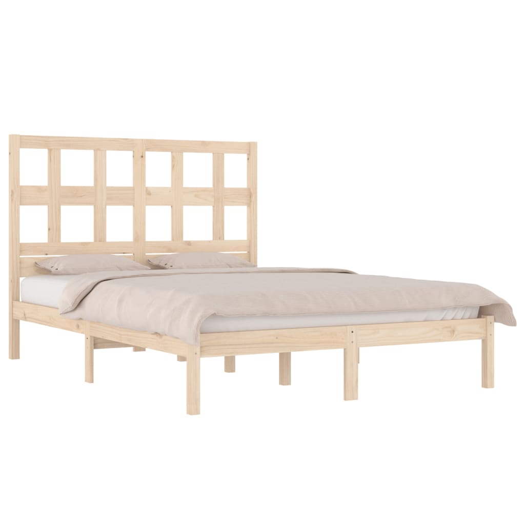 Cadre de lit sans matelas 200x200 cm bois massif de pin - XIOS