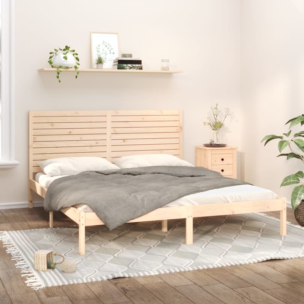 Cadre de lit sans matelas 200x200 cm bois massif - XIOS