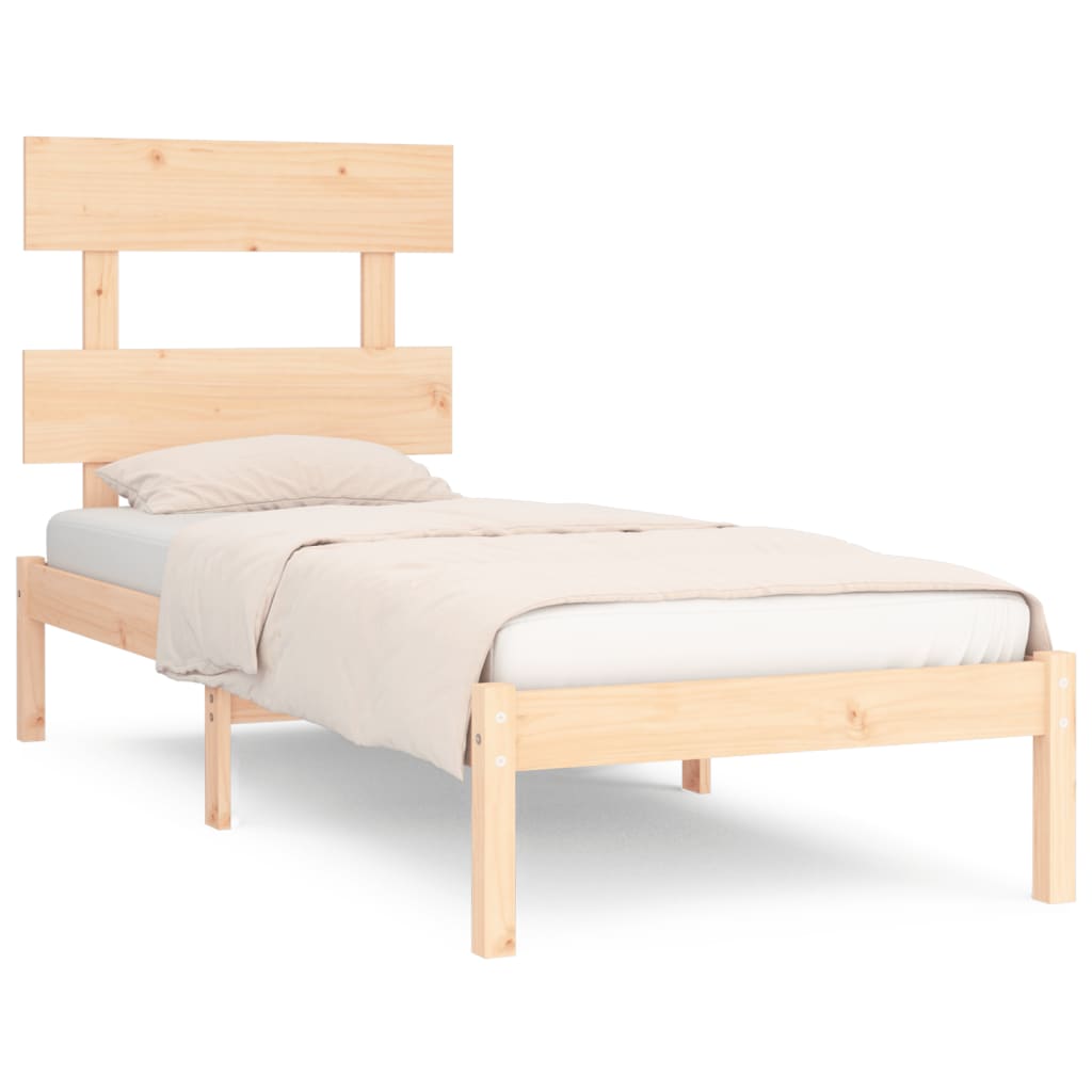 Cadre de lit sans matelas 90x190 cm bois massif - XIOS
