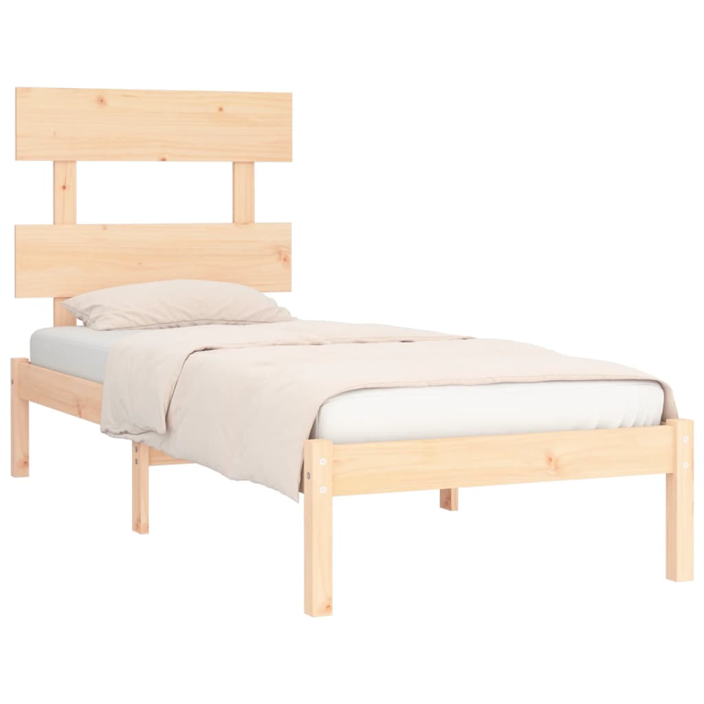 Cadre de lit sans matelas 90x190 cm bois massif - XIOS