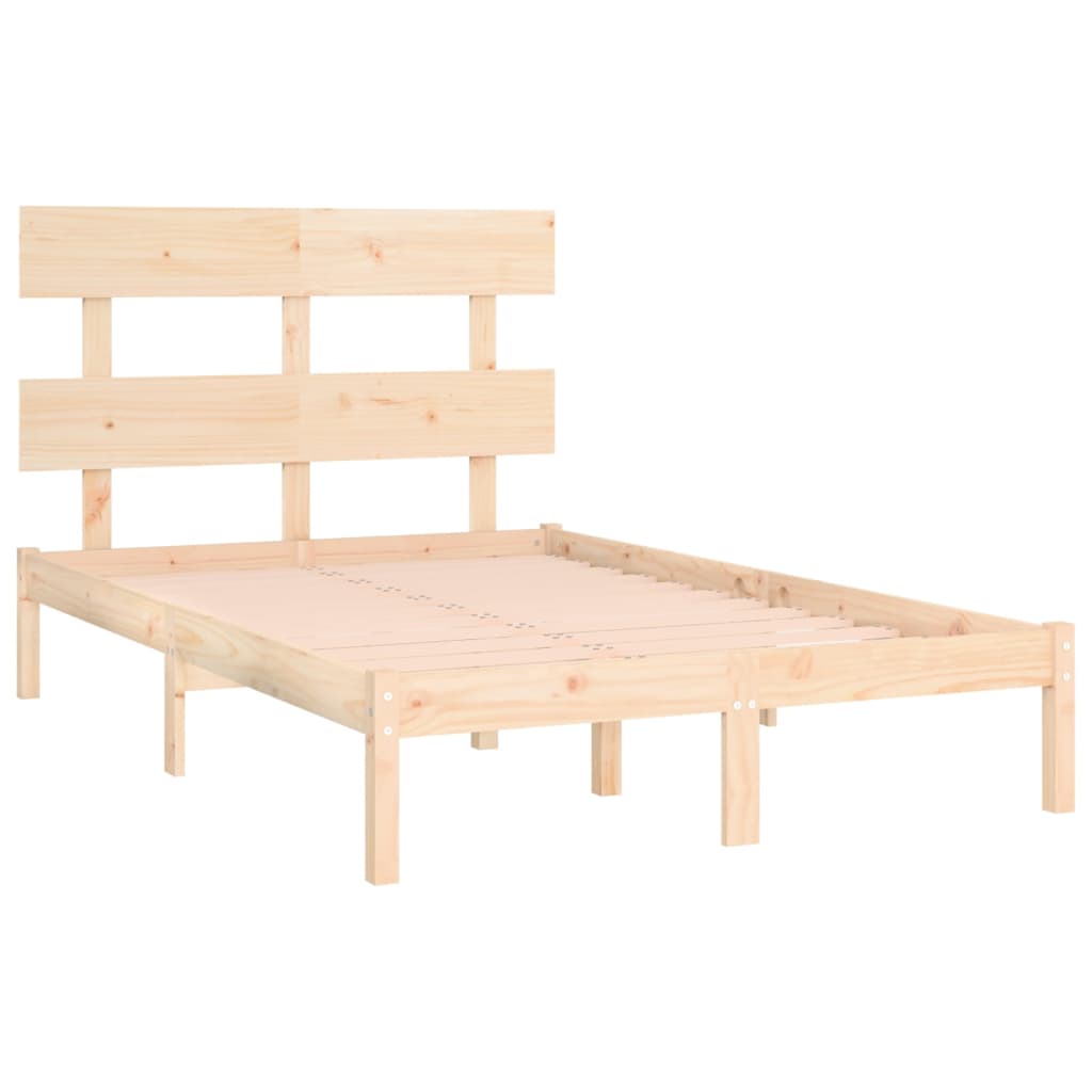 Cadre de lit sans matelas 140x190 cm bois massif - XIOS