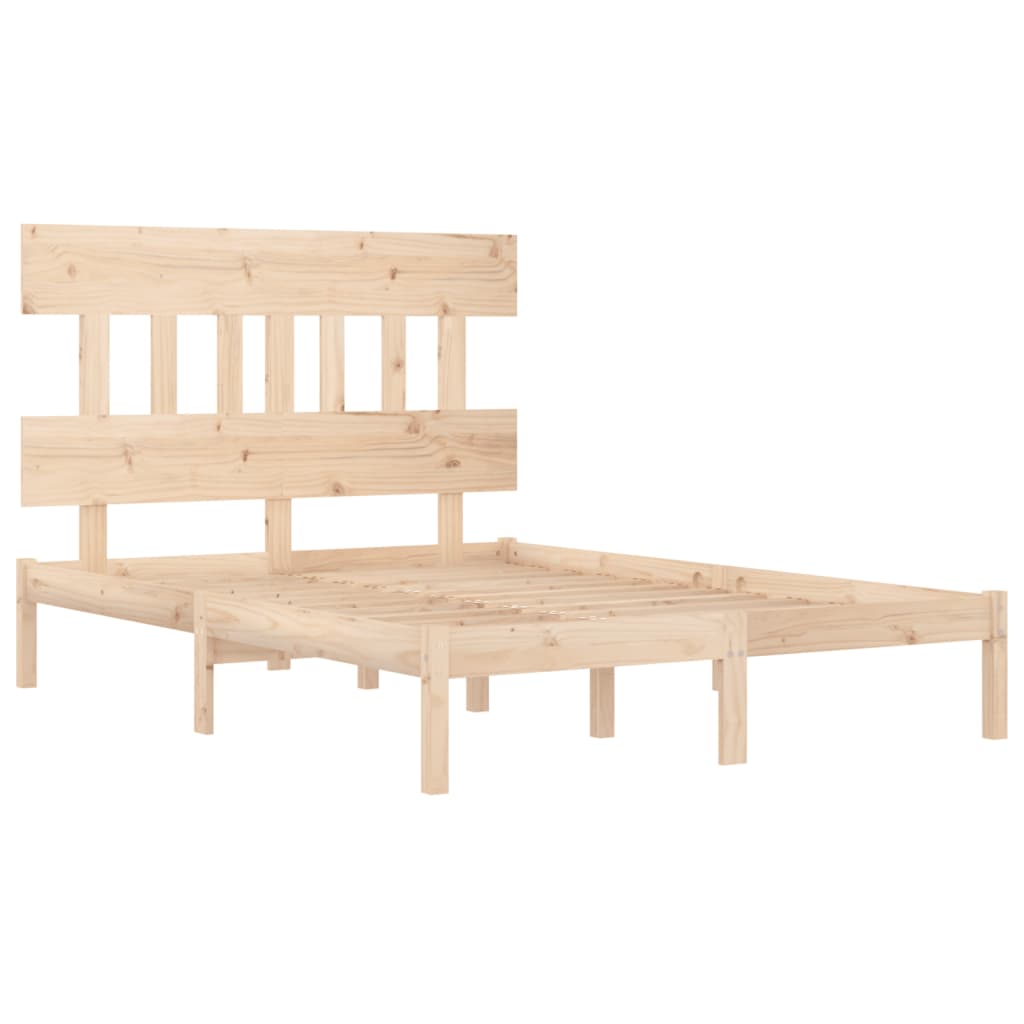 Cadre de lit sans matelas 140x190 cm bois massif - XIOS