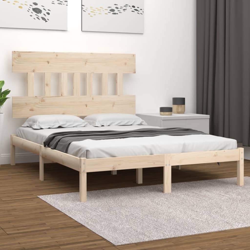 Cadre de lit sans matelas 120x200 cm bois massif - XIOS