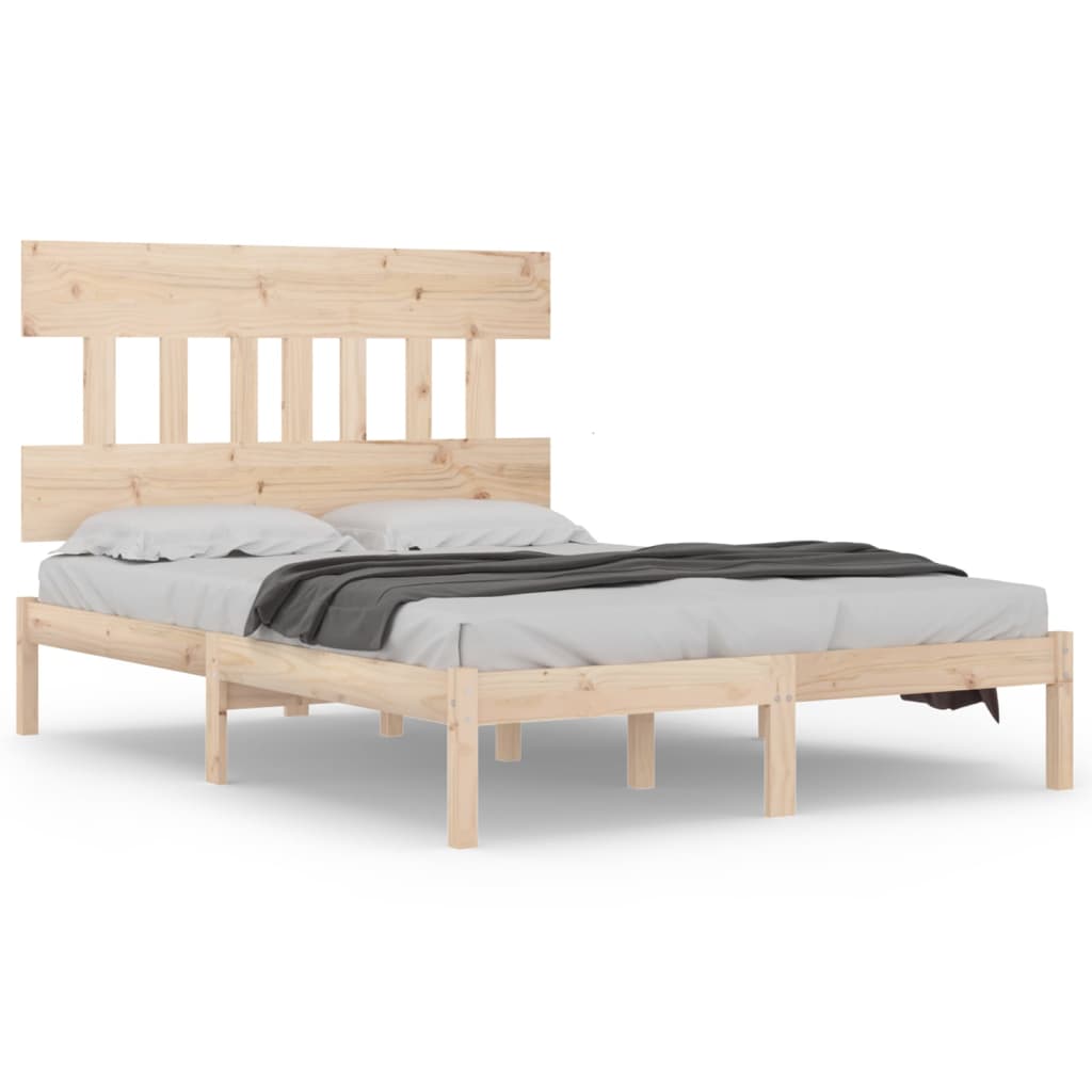 Cadre de lit sans matelas 140x200 cm bois massif