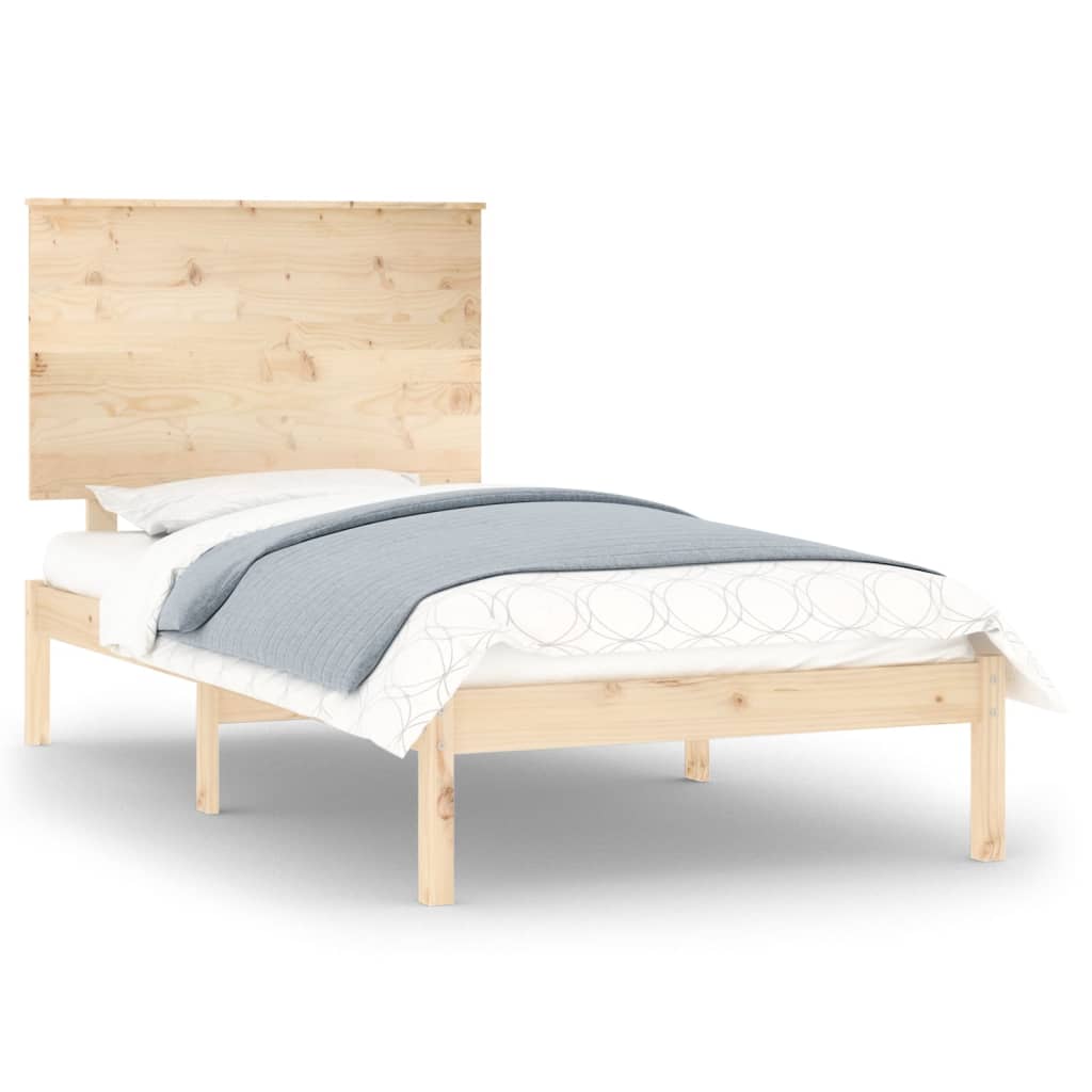 Cadre de lit sans matelas 75x190 cm bois massif