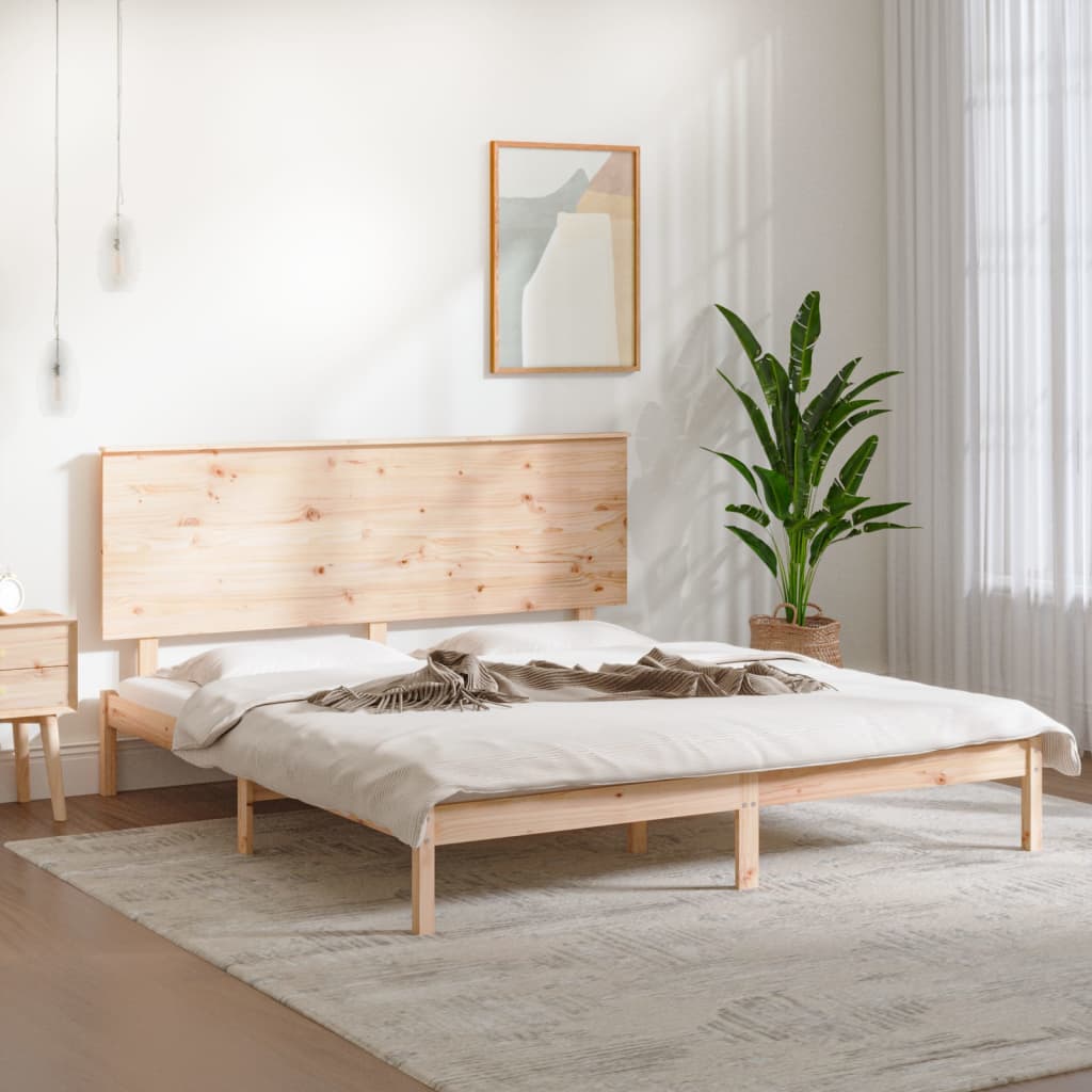 Cadre de lit sans matelas 200x200 cm bois massif de pin - XIOS