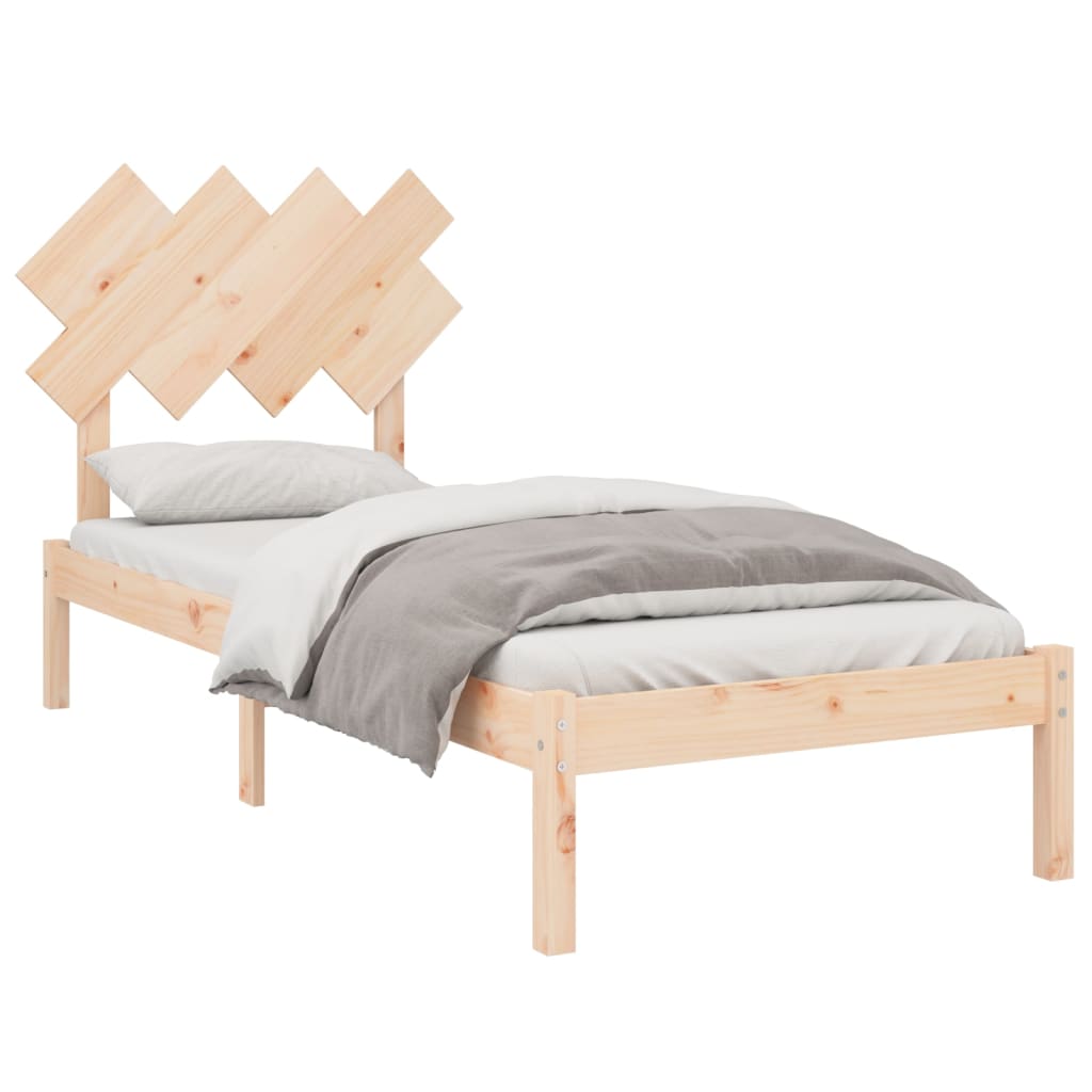 Cadre de lit sans matelas 90x190 cm bois massif - XIOS