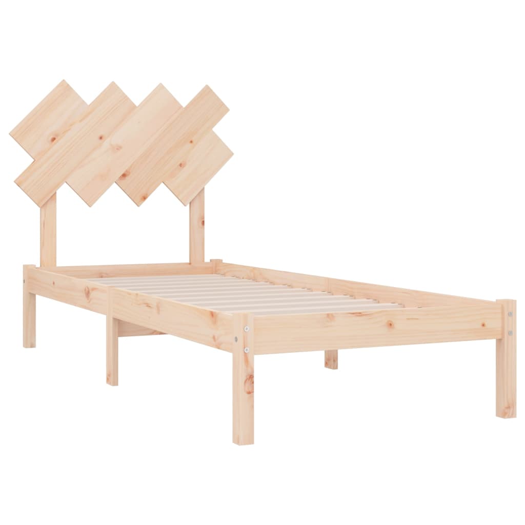 Cadre de lit sans matelas 90x190 cm bois massif - XIOS