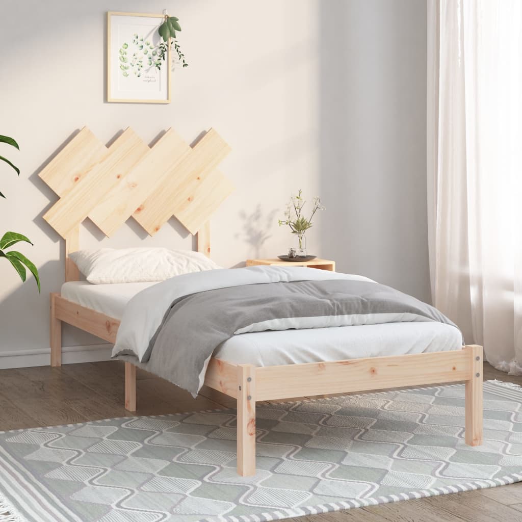 Cadre de lit sans matelas 90x190 cm bois massif - XIOS