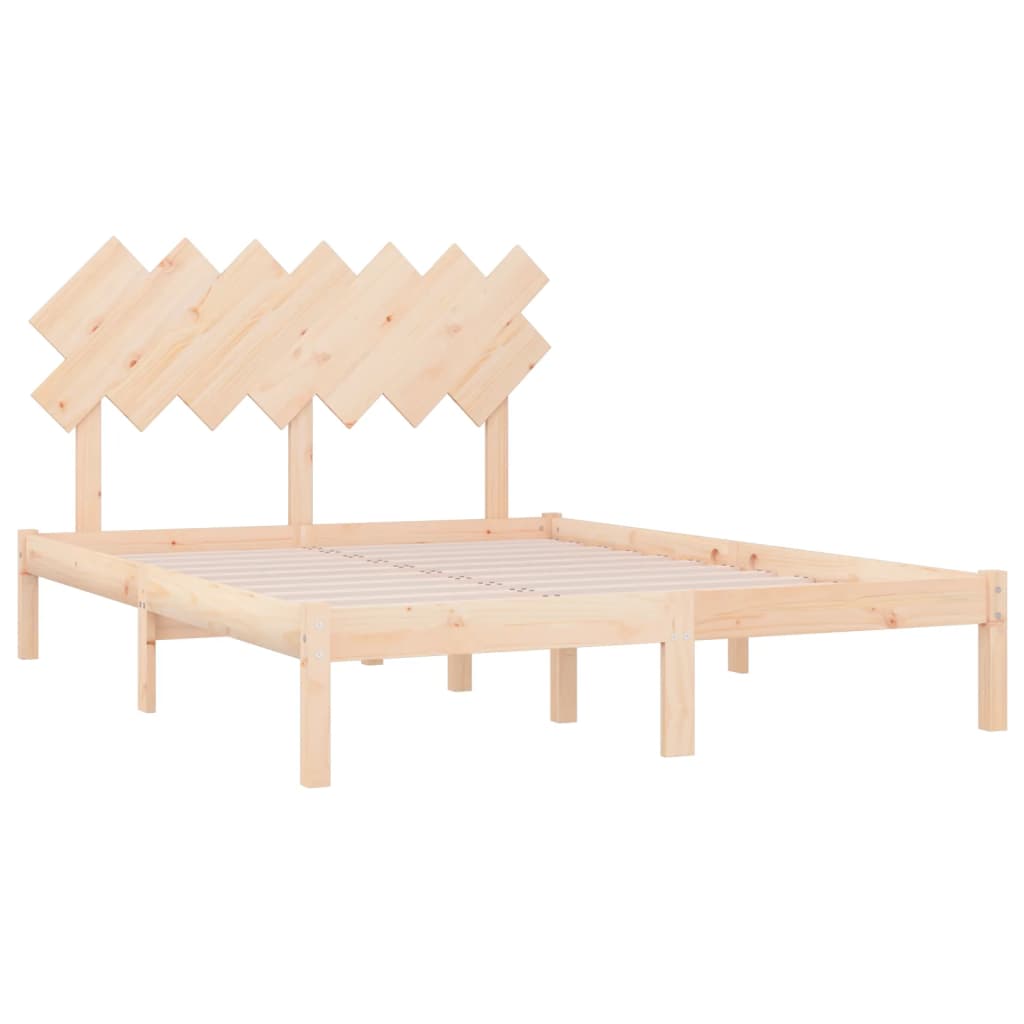 Cadre de lit sans matelas 140x190 cm bois massif - XIOS