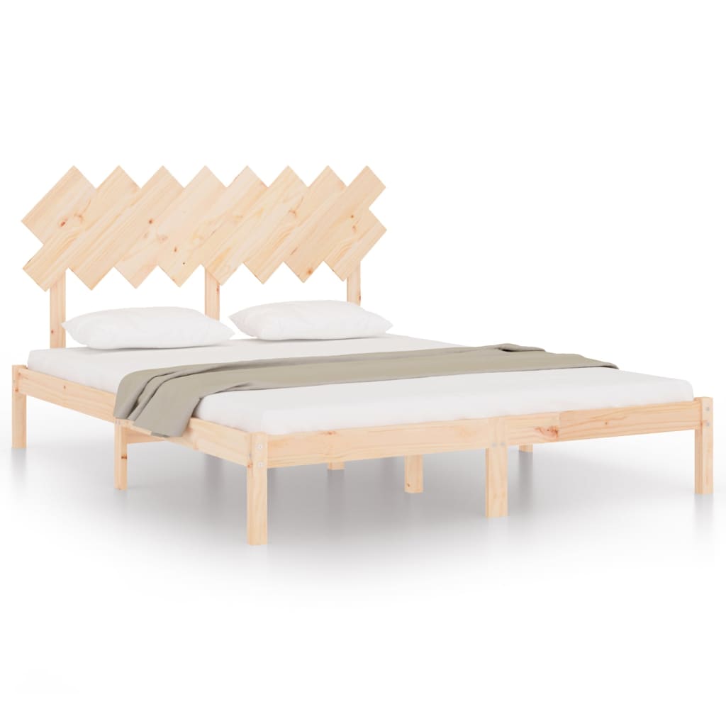 Cadre de lit sans matelas 160x200 cm bois massif - XIOS