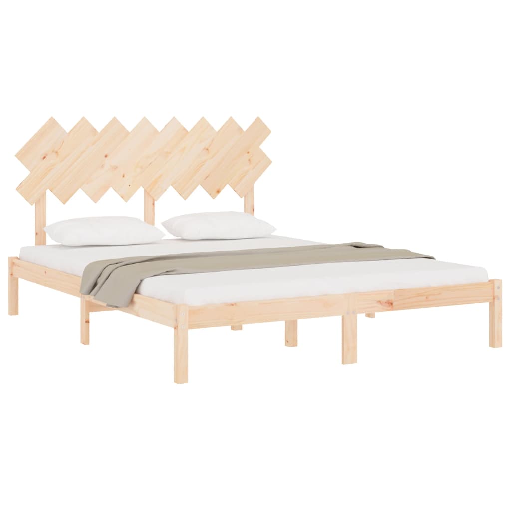Cadre de lit sans matelas 160x200 cm bois massif - XIOS