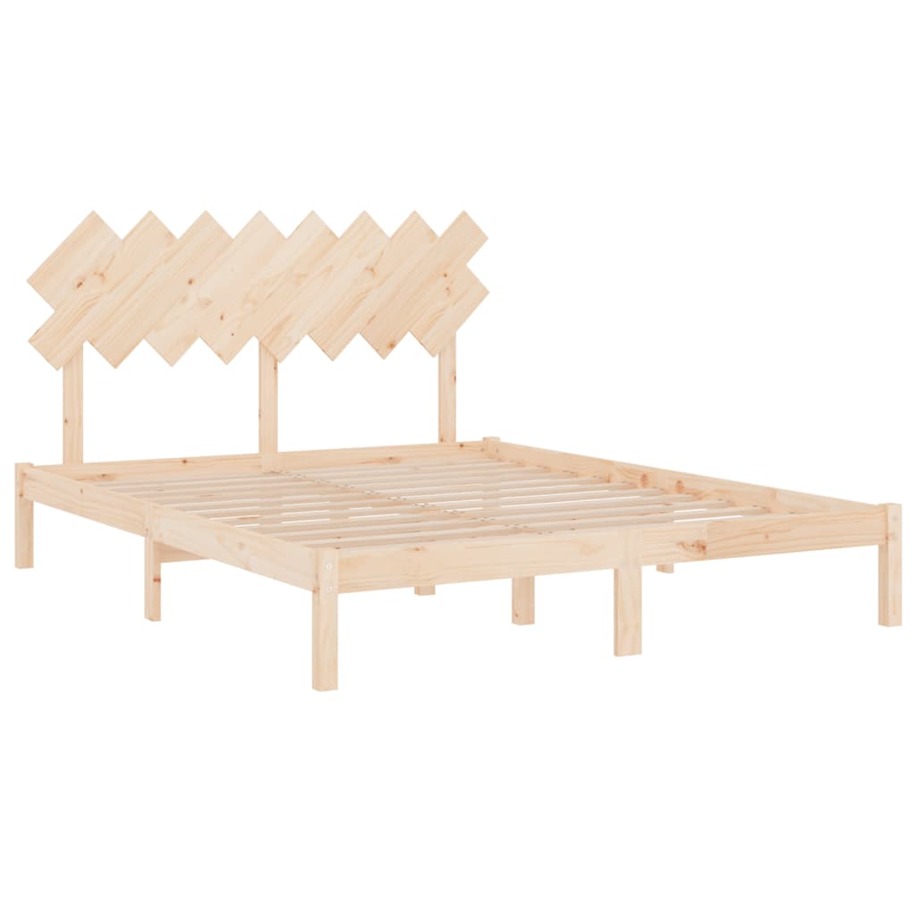 Cadre de lit sans matelas 160x200 cm bois massif - XIOS