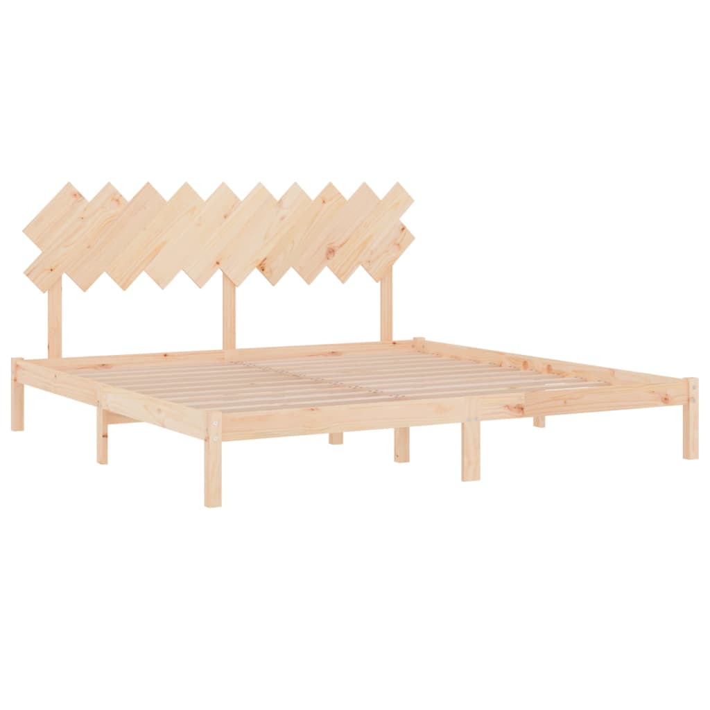 Cadre de lit sans matelas 200x200 cm bois massif - XIOS