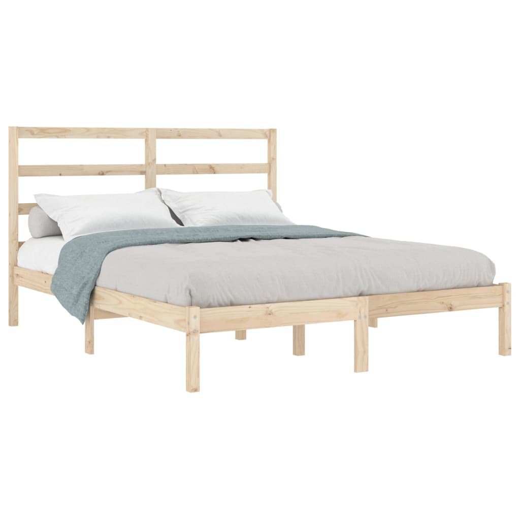 Cadre de lit sans matelas 135x190 cm bois massif - XIOS