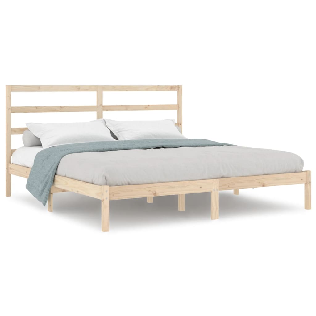 Cadre de lit sans matelas 200x200 cm bois massif de pin - XIOS