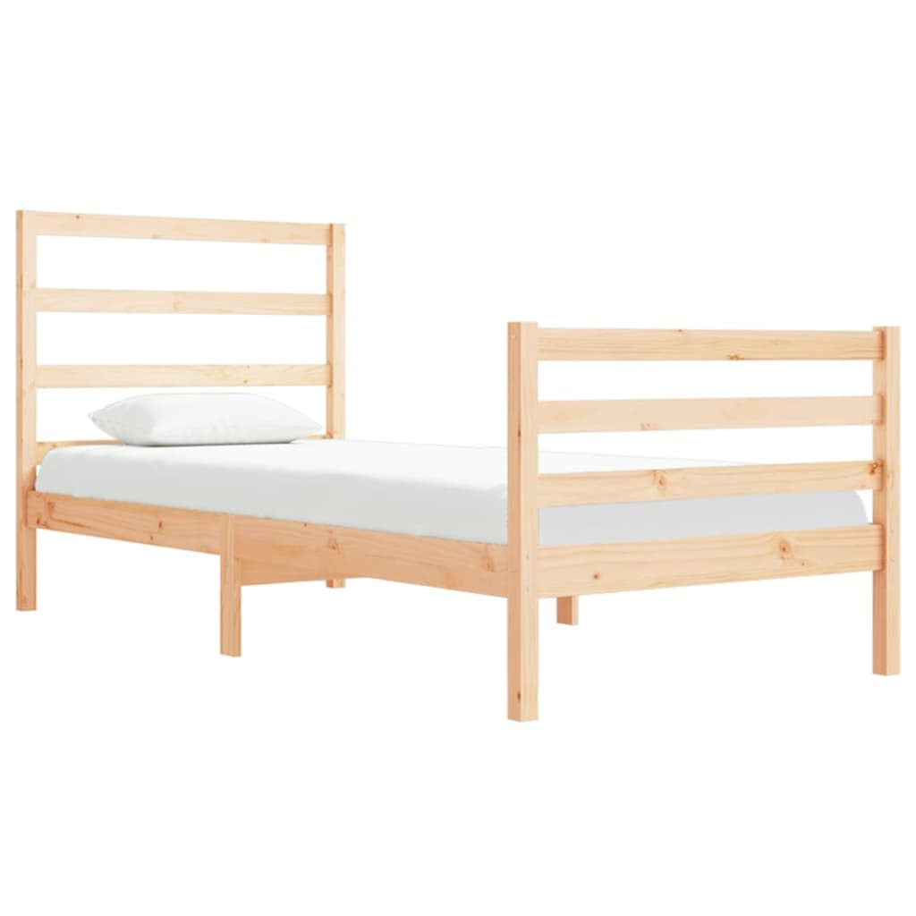 Cadre de lit sans matelas bois de pin massif 90x190 cm - XIOS