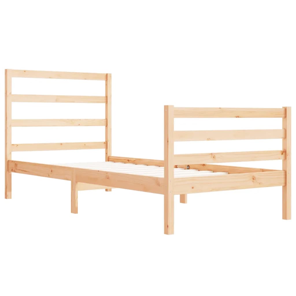 Cadre de lit sans matelas bois de pin massif 90x190 cm - XIOS