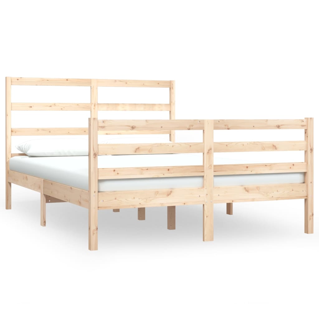 Cadre de lit sans matelas bois de pin massif 120x190 cm - XIOS