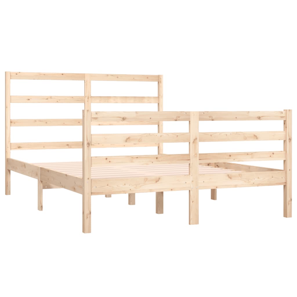 Cadre de lit sans matelas bois de pin massif 120x190 cm - XIOS