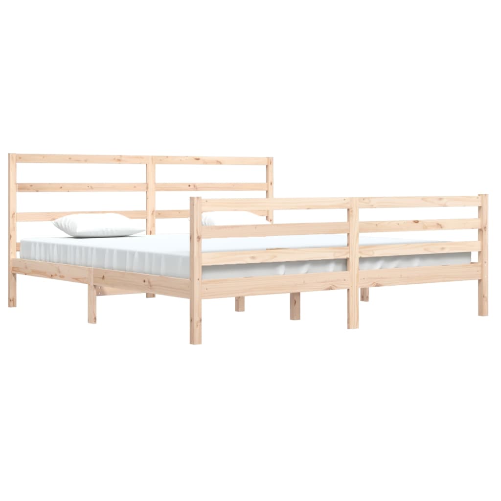 Cadre de lit sans matelas bois massif de pin 200x200 cm - XIOS