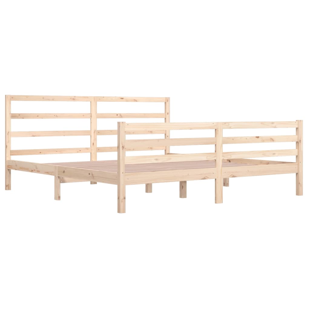 Cadre de lit sans matelas bois massif de pin 200x200 cm - XIOS