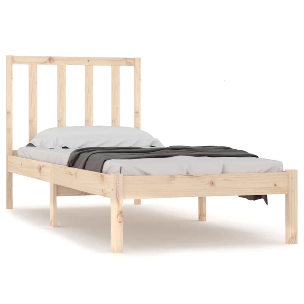 Cadre de lit sans matelas bois de pin massif 90x200 cm