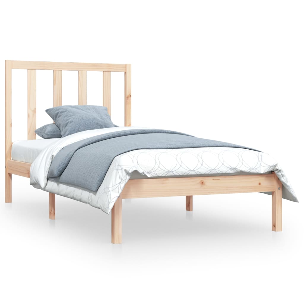 Cadre de lit sans matelas bois de pin massif 90x200 cm - XIOS