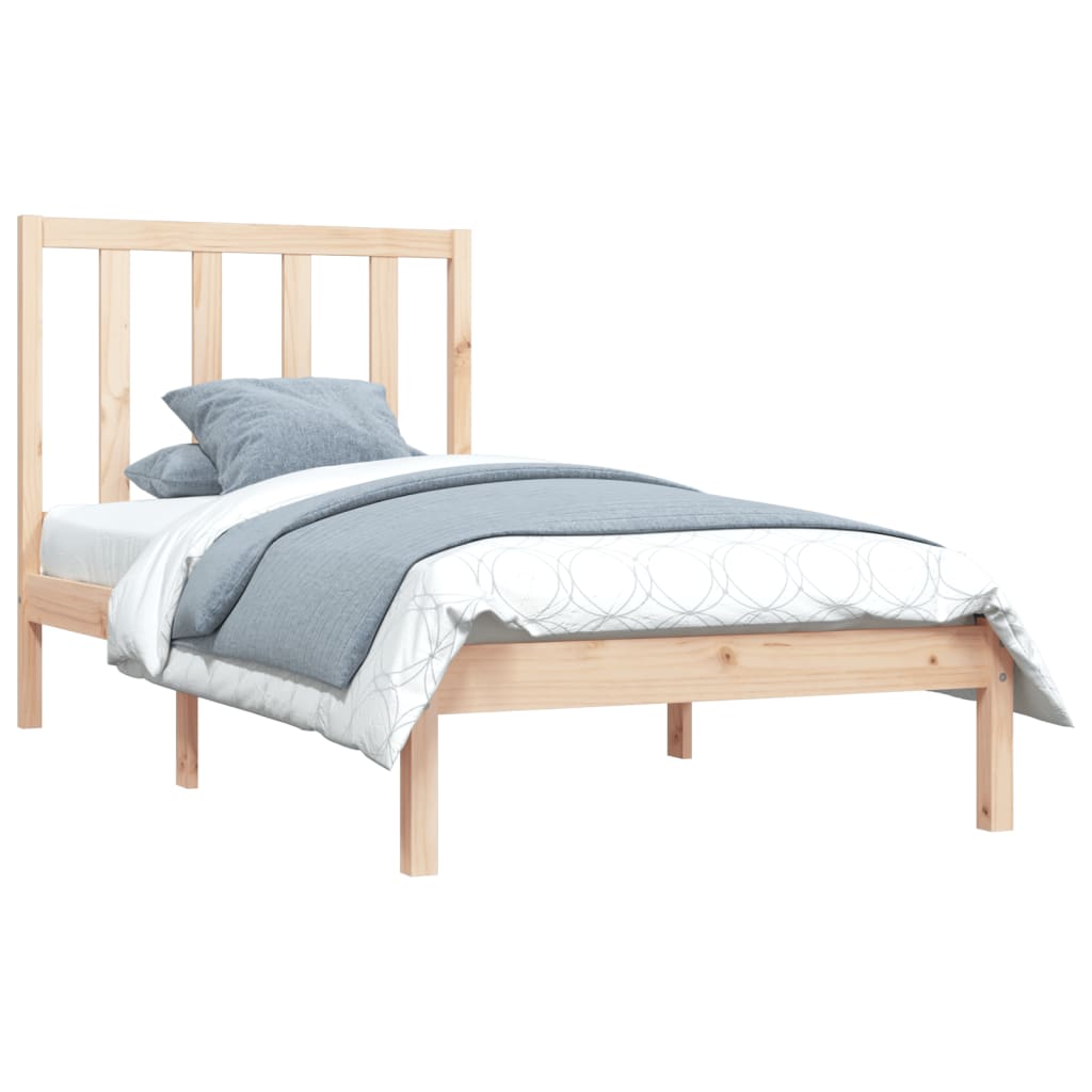 Cadre de lit sans matelas bois de pin massif 90x200 cm - XIOS