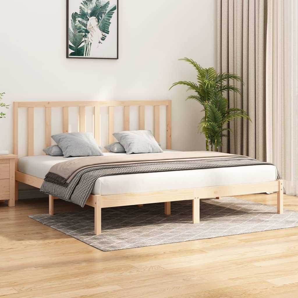 Cadre de lit sans matelas bois massif de pin 200x200 cm - XIOS