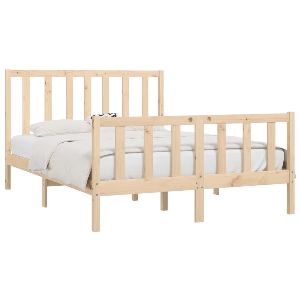 Cadre de lit sans matelas 120x190 cm bois massif - XIOS