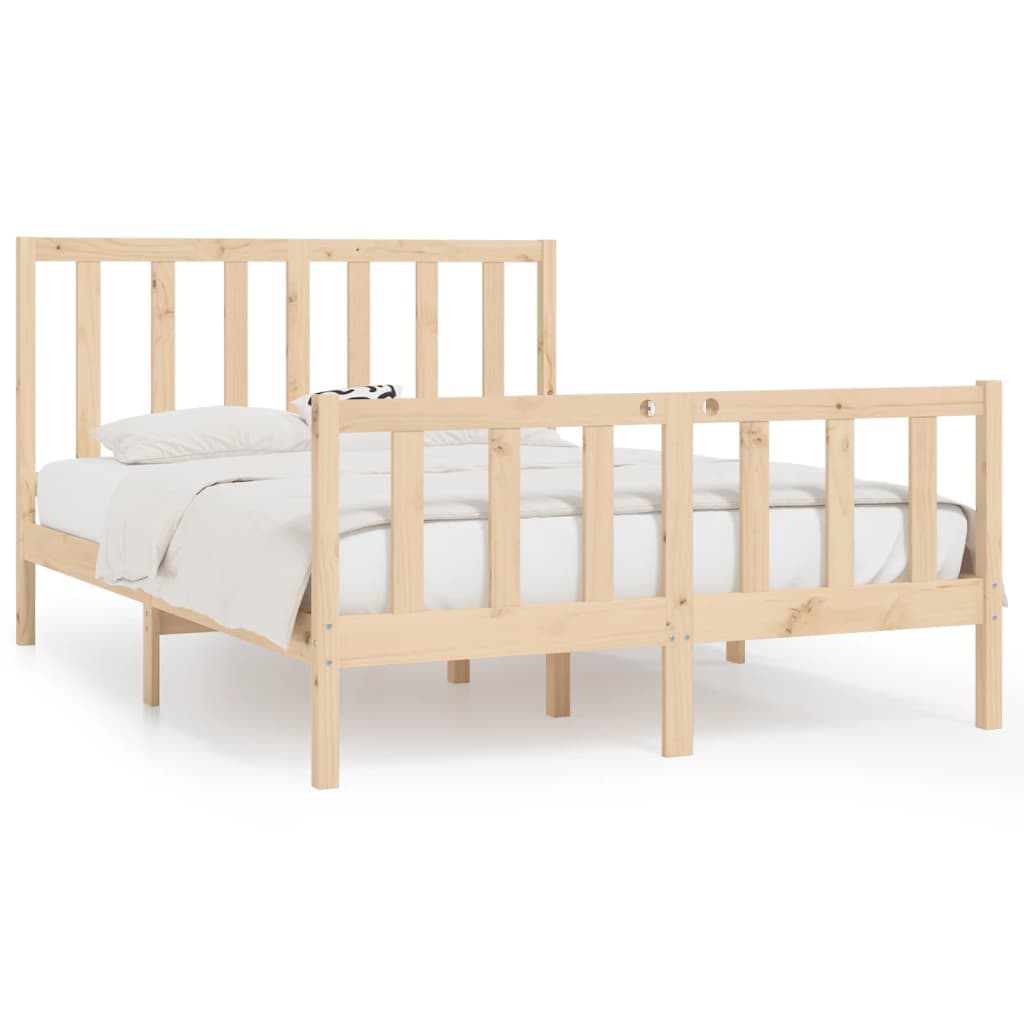 Cadre de lit sans matelas 140x190 cm bois massif - XIOS