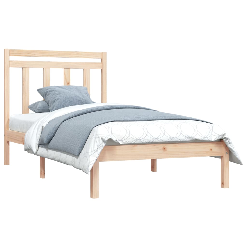 Cadre de lit sans matelas 90x190 cm bois massif - XIOS