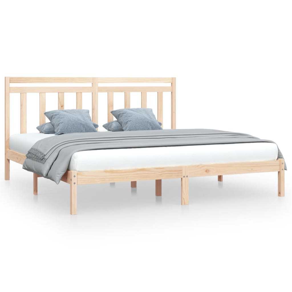 Cadre de lit sans matelas 200x200 cm bois massif - XIOS