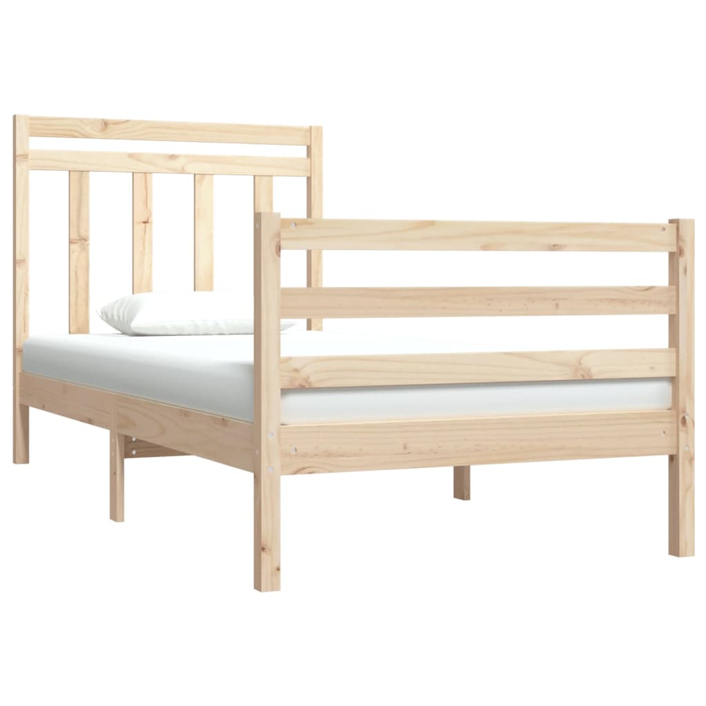 Cadre de lit sans matelas 90x190 cm bois massif - XIOS
