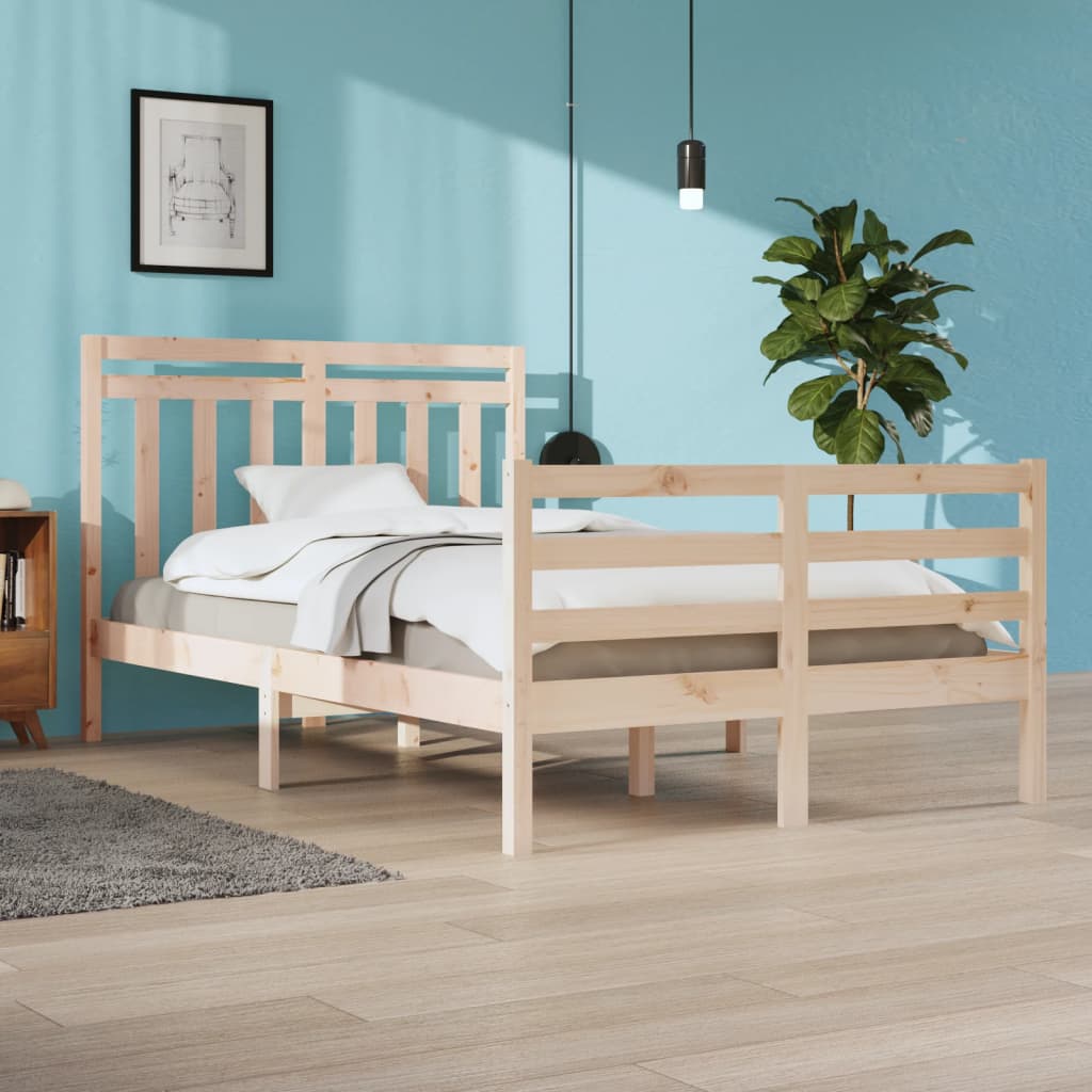 Cadre de lit sans matelas 120x200 cm bois massif - XIOS