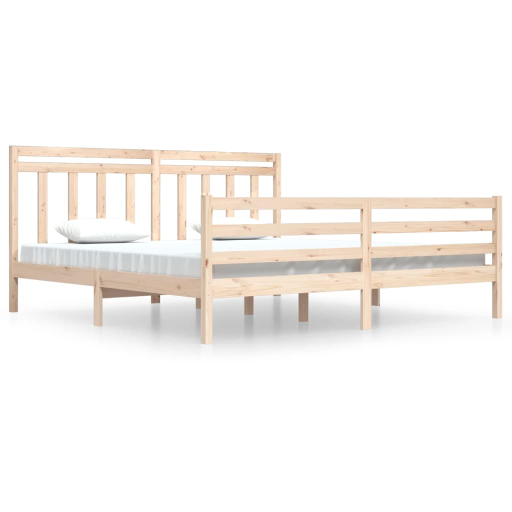 Cadre de lit sans matelas 200x200 cm bois massif - XIOS