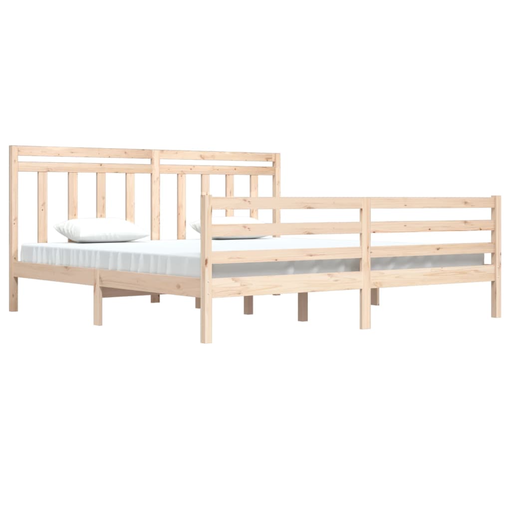 Cadre de lit sans matelas 200x200 cm bois massif - XIOS