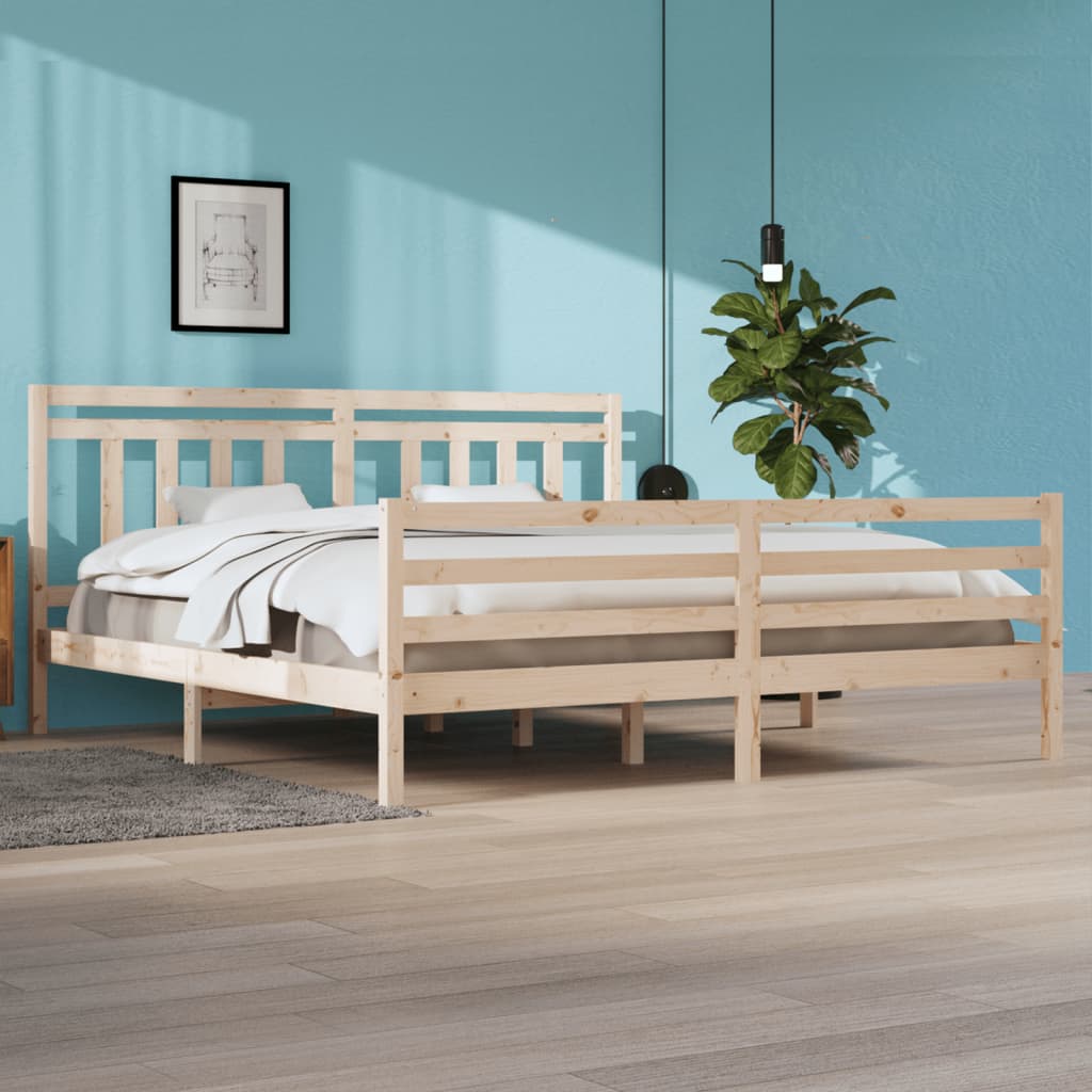 Cadre de lit sans matelas 200x200 cm bois massif - XIOS